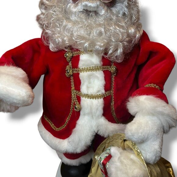 Santas Best Holiday Animation Santa Claus AA African American Motionette NO PLUG - Picture 4 of 11